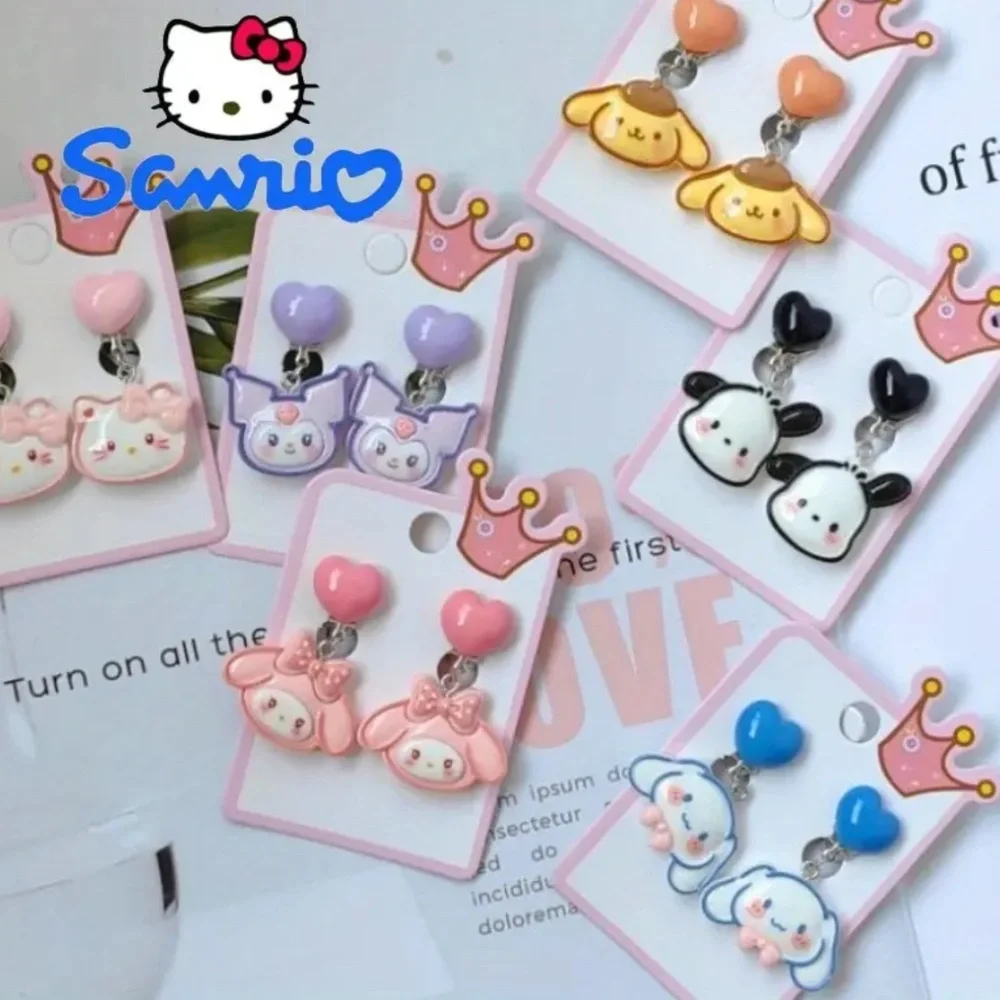NWT! 6 Pairs of Sanrio Hello Kitty and Friends CLIP ON Earrings!
